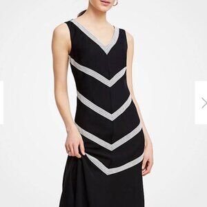 ANN TAYLOR Lace Inset Midi Dress / Size 6P